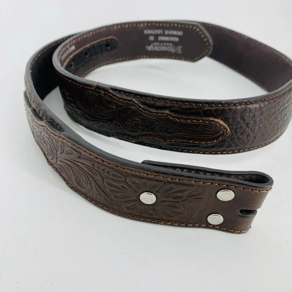 Nocona Two Toned Bullhide Brown Belt NO Buckle - N2438902 Size 32 Espresso
